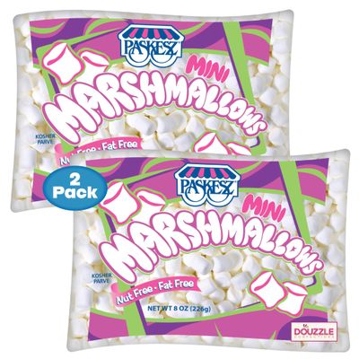DOUzzle Kosher, Mini Soft White Marshmallows (8 OZ, 1 Pack) Nut Free, Gluten Free, Fat Free