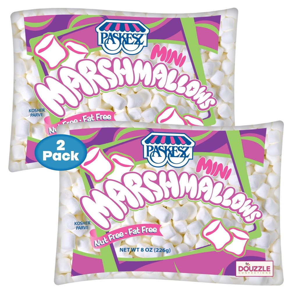 DOUzzle Kosher, Mini Soft White Marshmallows (8 OZ, 1 Pack) Nut Free, Gluten Free, Fat Free