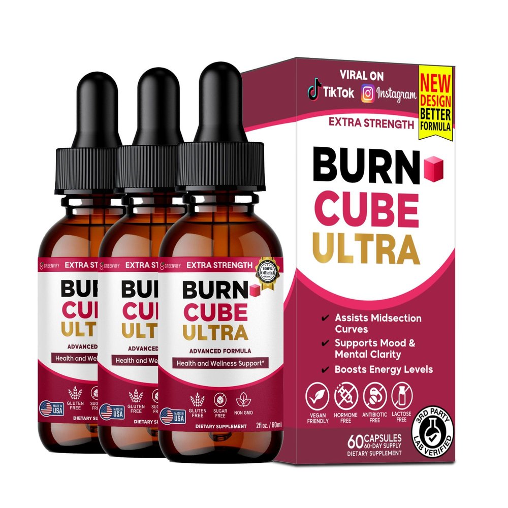 Burn Cube Ultra Extra Strength, Advanced Formula, Health and Wellness Support, 60 Servings, 2 fl oz, Liquid Drops (3)