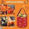 100% BLUE COLLAR Halloween Trick or Treat Bags Halloween Treating Baskets Sweet Bags Multipurpose Reusable Goody Buckets (Snowflake Christmas Red) view 3