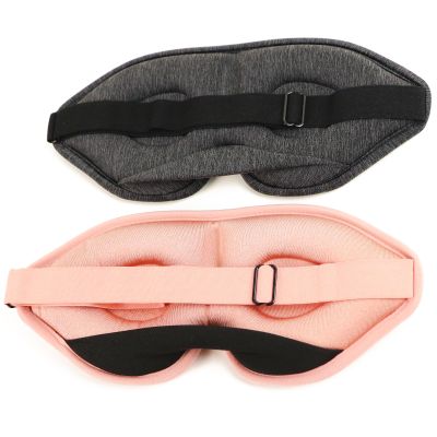 2 Pack Sleep Masks 3D Contoured Eye Mask for Sleeping Upgraded Slanted Nose Wing Light-Blocking Fits Side Sleepers