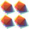 COOLHIYA 28Pcs 10Cm Square Cellophane Wrap Sheets Multi-Color Cellophane Paper for DIY Crafts Candy Wrapping and Light Diffuser Art Materials view 1