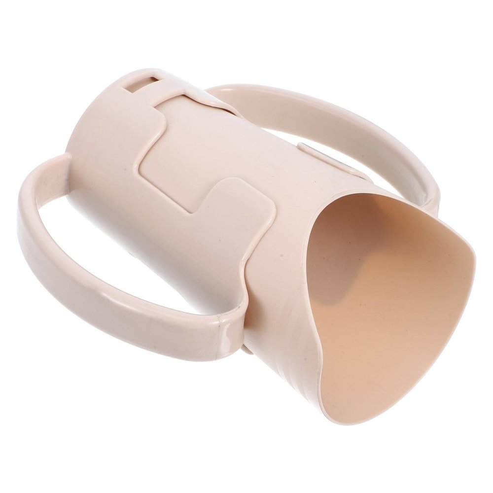 BEBEMOKO Adaptive Elderly Care Sippy Cup with Dual Handles, Skin Tone Non-Spill Dysphagia Drinking Mug for Adults, Anti-Choke Rehabilitation Cup for Bedridden Patients,