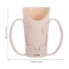 BEBEMOKO Adaptive Elderly Care Sippy Cup with Dual Handles, Skin Tone Non-Spill Dysphagia Drinking Mug for Adults, Anti-Choke Rehabilitation Cup for Bedridden Patients, view 2