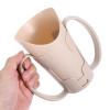 BEBEMOKO Adaptive Elderly Care Sippy Cup with Dual Handles, Skin Tone Non-Spill Dysphagia Drinking Mug for Adults, Anti-Choke Rehabilitation Cup for Bedridden Patients, view 3