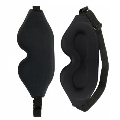 2 Pack Sleep Masks Black 3D Contoured Grooves Eye Mask for Sleeping Light Blocking Women Men Naps Travel Daily Rest