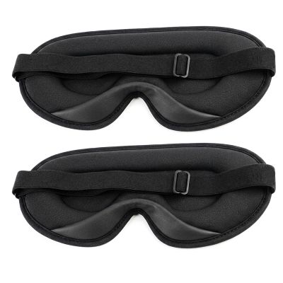 2 Pack Sleep Masks 3D Contoured Side Sleeper Women Men Soft Eye Mask for Sleeping Travel Nap Rest