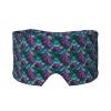 Winter Sleep Mask for Adult Side Sleepers Purple Turquoise Sparkling Mermaid Scales Pattern, Silky Soft Polyester Eye Ear Cover, Light Blocking Blindfold for Home Travel view 1