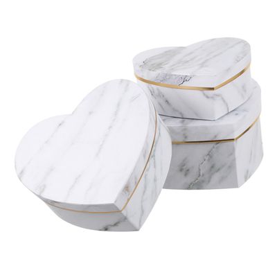 Abaodam Heart-Shaped Box Set 3Pcs Confectionery Packing Box with Lid Flower Storage Container for Valentines Day Present Packaging and Birthday Treats