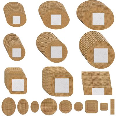 135 PCS Adhesive Breathable Small Bandaids, Elastic Fabric Flexible Round Oval and Square Bandage, Spot Small Dot Skin Friendly for Face Nose Hands Wounds Protection Care (135 PCS)