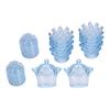 12Pcs Transparent Crown Plastic Candy Gift Boxes For Party Wedding Bridal Shower Birthday Celebration Pink Blue White 8cm 5cm 7cm (Blue) view 1