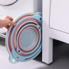 Foldable Washbasin Portable Multifunctional Plastic Wash Dish Tub for Home Travel Camping Dormitory Lightweight Space Saving Easy Storage Durable (M Size) view 2