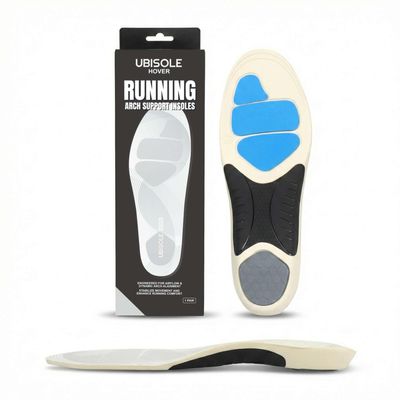 UBISOLE Running Insoles for Men & Women - Low Arch Support Athletic Shoe Inserts, Shock Absorbing Sport Insoles, Reduce Fatigue, Pressure Distribution & Energy Return, Trim to Fit - Hover, XL