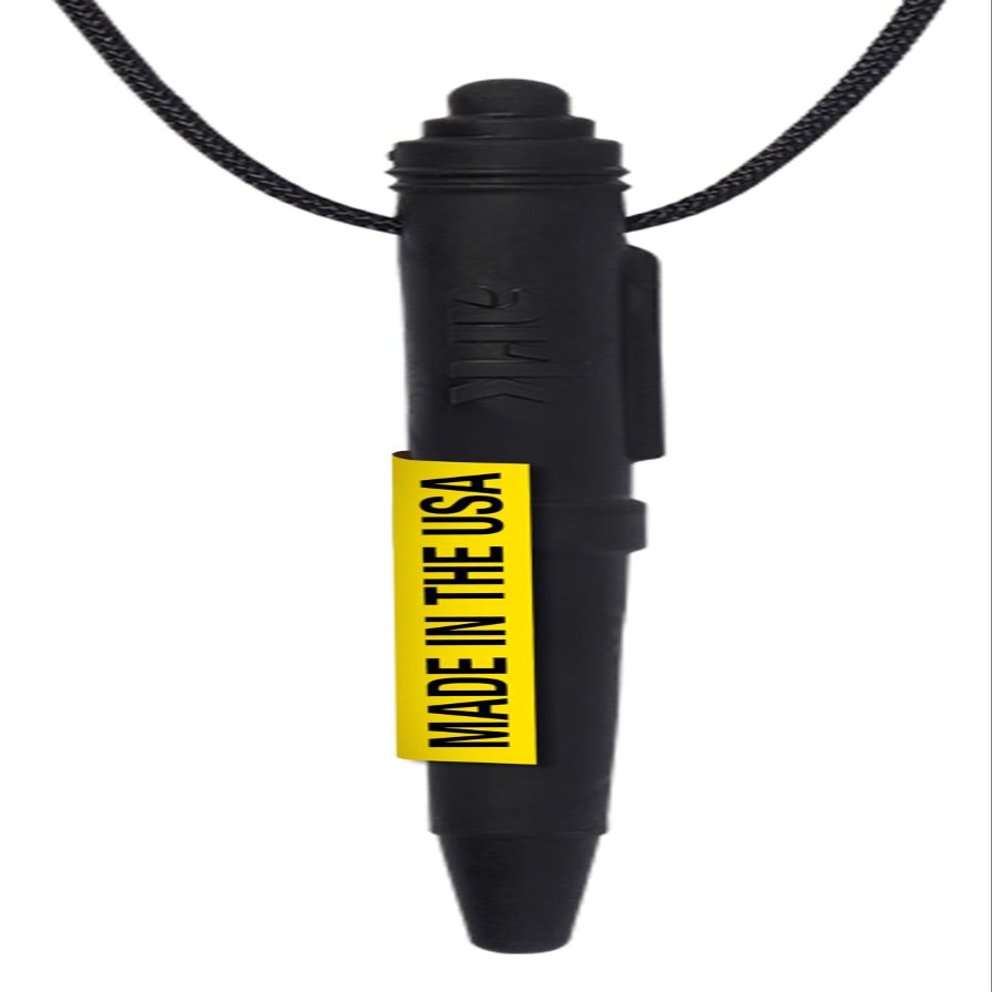 ARK Chewable Pen Necklace, Chew Necklaces for Sensory Kids and Adults, Oral Fidget for Autism, ADHD, SPD, Anxiety, Medical-Grade Sensory Chew Necklace, XT, Firm, Black, Smooth