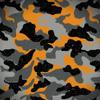 Black, Orange & Gray Camoflauge Pattern On Edible Image Chocolate Transfer Sheet. Apply To Your Custom Chocolate Treats view 1