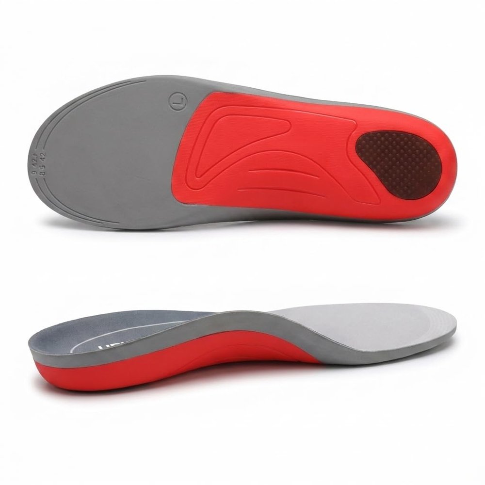 UBISOLE High Arch Support Orthotics Insoles for Men & Women - Shoe Inserts for Plantar Fasciitis, Shock Absorbing Work Boot Insoles, +220 lbs, Foot & Heel Pain Relief, Trim to Fit - Max, M
