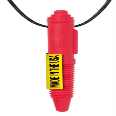 ARK Chewable Pen Necklace, Chew Necklaces for Sensory Kids and Adults, Oral Fidget for Autism, ADHD, SPD, Anxiety, Medical-Grade Sensory Chew Necklace, Standard, Softest, Red, Lined