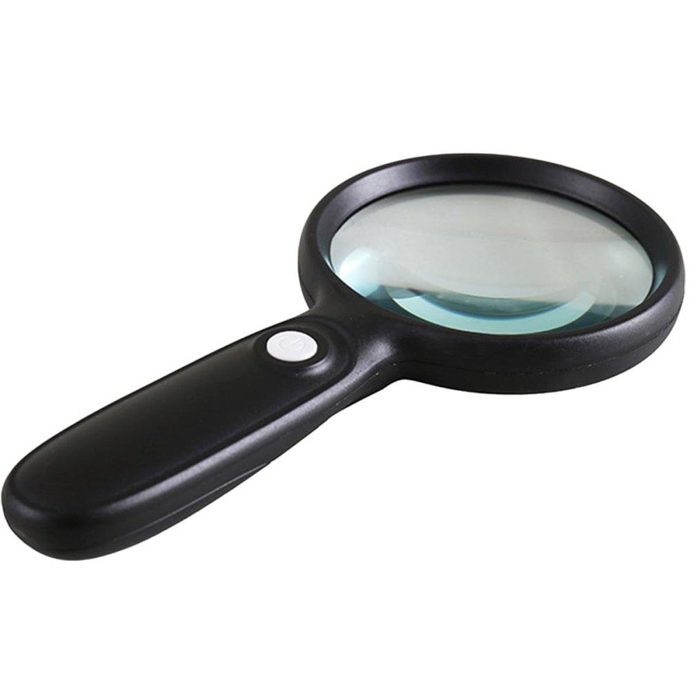 3X Handheld Magnifying Glass with LED Light, Large 90mm Lens for Seniors