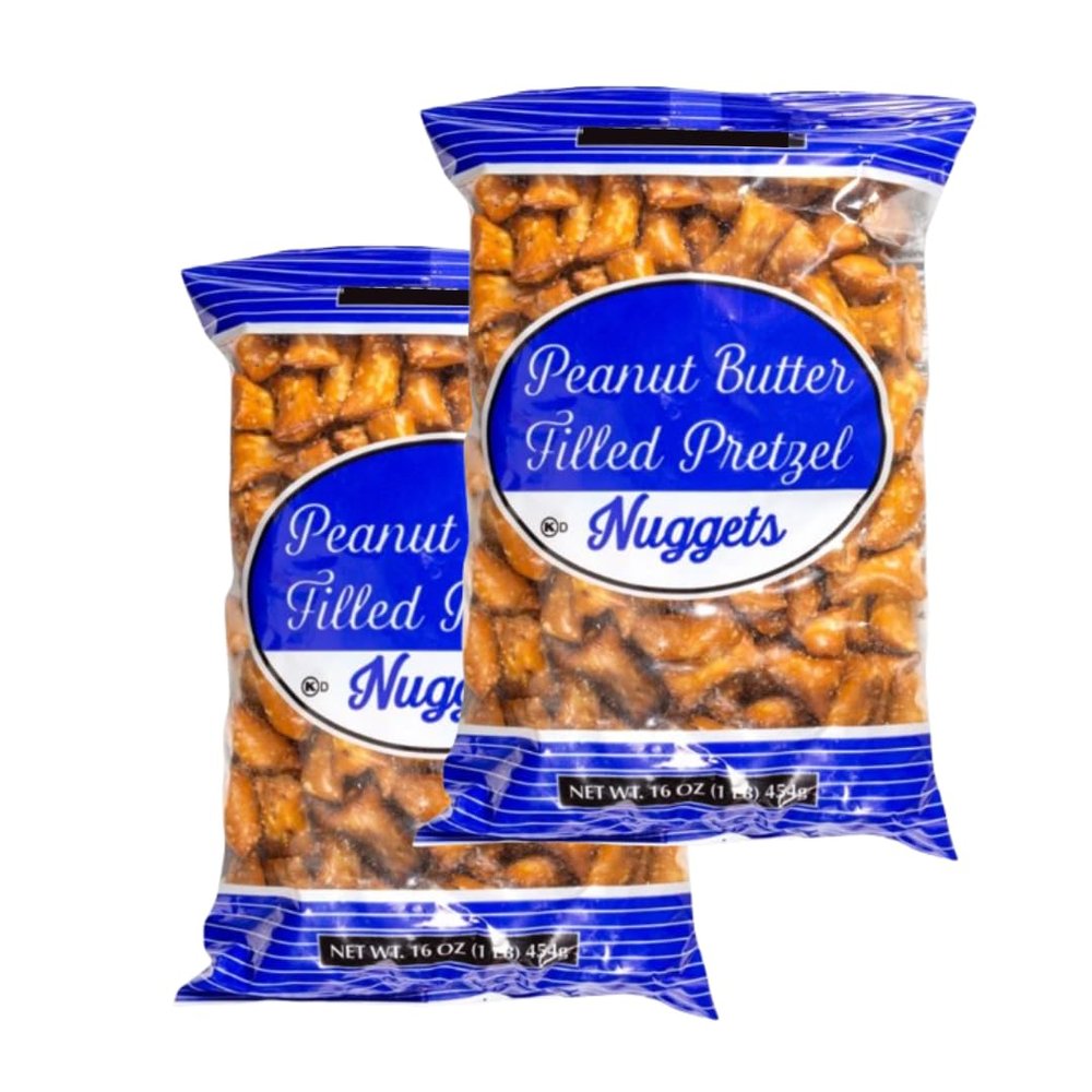 Peanut Butter Filled Pretzel Nuggets 16 oz (454g) - 2 PACK (Peanut Butter Filled Pretzel Nuggets)