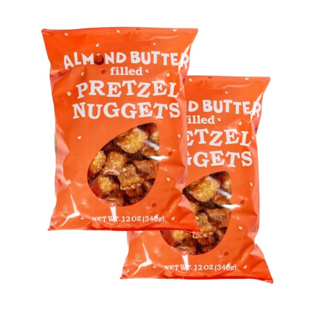 Almond Butter Filled Pretzel Nuggets 12 oz (340g) - 2 PACK (Almond Butter Filled Pretzel Nuggets)