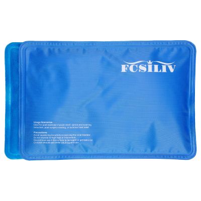 FCSILIV Reusable Ice Packs for Injuries - Flexible Ice Pack for Injuries - Gel Cold Pack Stays Soft When Frozen for Shoulder, Knee, Ankle, Back Pain Relief, Swelling & Bruises - 7.5"x11.5"