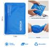 FCSILIV Reusable Ice Packs for Injuries - Flexible Ice Pack for Injuries - Gel Cold Pack Stays Soft When Frozen for Shoulder, Knee, Ankle, Back Pain Relief, Swelling & Bruises - 7.5"x11.5" view 2