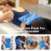FCSILIV Reusable Ice Packs for Injuries - Flexible Ice Pack for Injuries - Gel Cold Pack Stays Soft When Frozen for Shoulder, Knee, Ankle, Back Pain Relief, Swelling & Bruises - 7.5"x11.5" view 3