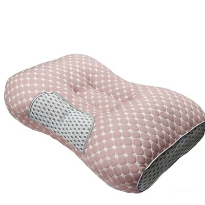 Alleviate Neck and Shoulder Pain with Pillows for Sleeping, Knitted Pillow SP Cervical Vertebra Protection (Pale Pink)