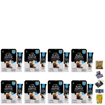 15 Sachets/Box Roasted Intense Good Shape 10 in 1 Much Mellow Delicious TruVitar Black Coffee Instant Mix Powder Snack Set 8 By Beautygoodshop [Get Free For You Beauty Gifts]