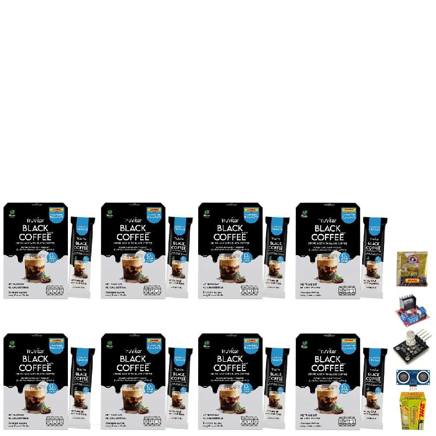 15 Sachets/Box Roasted Intense Good Shape 10 in 1 Much Mellow Delicious TruVitar Black Coffee Instant Mix Powder Snack Set 8 By Beautygoodshop [Get Free For You Beauty Gifts]