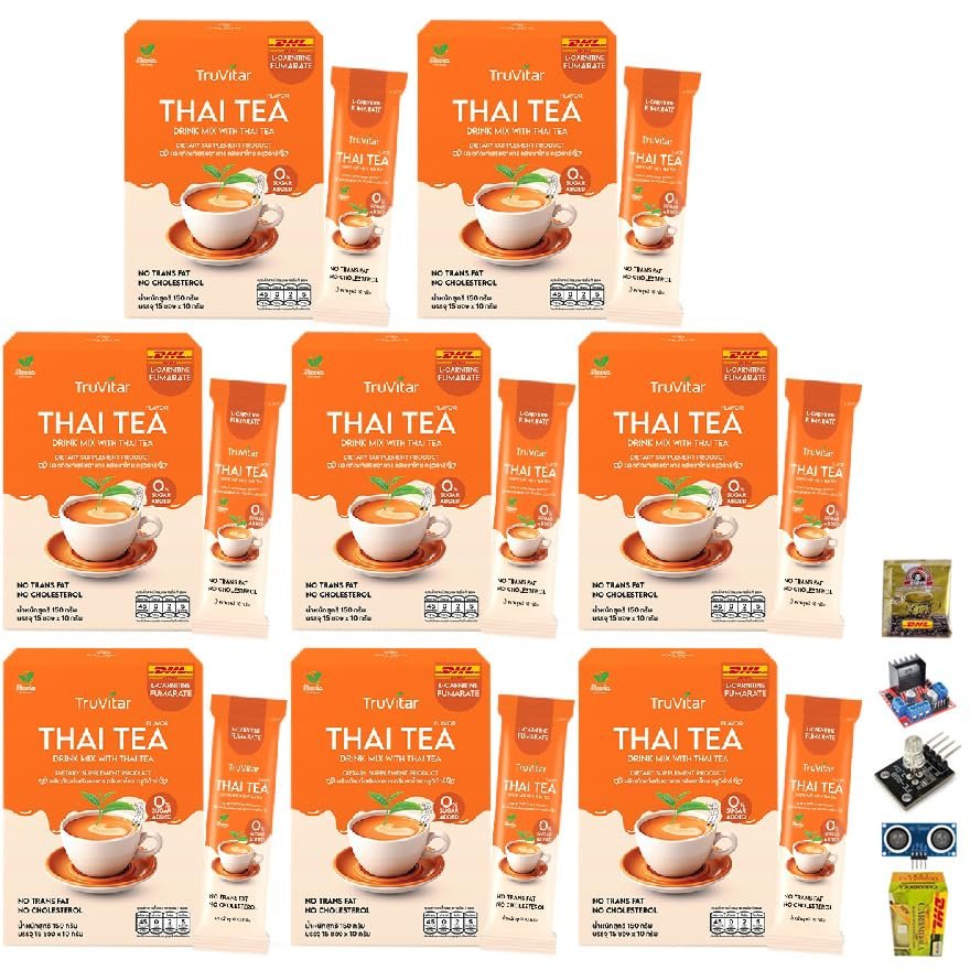 15 Sachets/Box Roasted Intense Good Shape TruVitar Thai Tea Instant Mix Powder Snack 12 in 1 Much Mellow Delicious Set 8 By Beautygoodshop [Get Free For You Beauty Gifts]