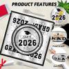 122 Pcs 2026 Graduation Plates and Napkins, Disposable Silver Grad Paper Tablware Serve 30, Class of 2026 Decorations Graduation Decorations, Congrats Grad for Kindergarten Grad Party Favors view 3