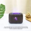 150ml Flame Diffuser Humidifier, Wood Grain Essential Oil Diffuser with 7 Color LED Lights, Silent Operation for Bedroom Office, USB Powered Aromatherapy Machine for Stress Relief (Dark Wood Grain) view 4