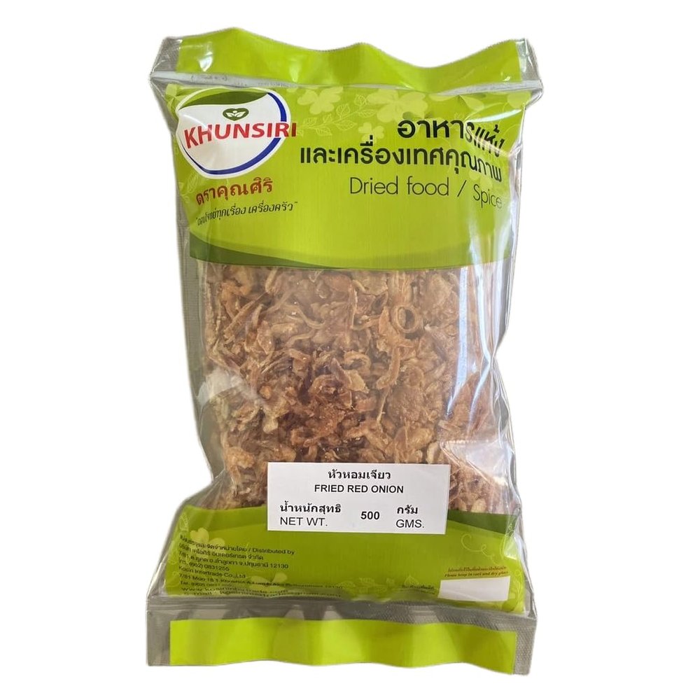 Premium Crispy Fried Shallots - Golden Sliced Shallot Flakes for Garnishing and Cooking - Non-GMO, Savory Gourmet Topping for Noodles (500g)