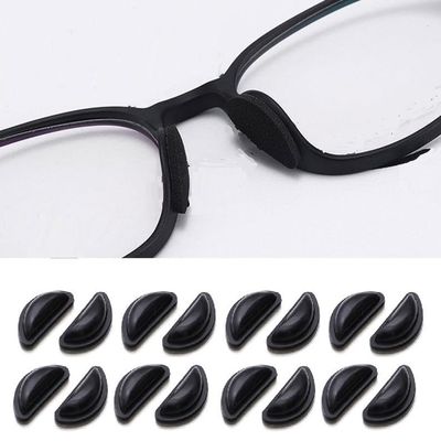 2 3 4 8 16 20 Pairs Eyeglasses Nose Pads, Stick On 3.5 mm Thickness Adhesive,Soft Silicone Comfort Anti Slip Flexible Nose Pieces for Glasses Sunglasses Reading Glasses Kits (16 Pairs Black)