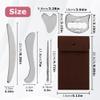 5 in 1 Stainless Steel Muscle Scraper Tools Set, GuaSha Scraping Massage Tools Fascia Release Scraper for Muscle Pain Relief of Neck Shoulder Leg Body, Birthday Gift for Men Women(COLOR:Silver) view 2