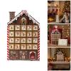 Wooden House Christmas Calendar with 24 Numbered Drawers for Storage Candy Chocolate Jewelry Gifts Holiday Decoration Christmas Countdown Calendar view 2