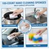 100-Pack Dish Sponges Kitchen, High-Density Eraser Cleaning Sponges for Dishes, Bathroom, Stainless Steel, and Tile, Flexible & Reusable, 10cm x 6cm x 2cm (White) view 3