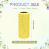 DEFANEX 2pcs Glitter Tulle Ribbon (6 Inch x 25 Yards) - Star Moon Pattern Wide Mesh Ribbon Sparkle Fabric Tulle Rolls, for DIY Tutu Skirt Bow Wedding Decor Gift Wrapping, Yellow view 2