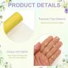 DEFANEX 2pcs Glitter Tulle Ribbon (6 Inch x 25 Yards) - Star Moon Pattern Wide Mesh Ribbon Sparkle Fabric Tulle Rolls, for DIY Tutu Skirt Bow Wedding Decor Gift Wrapping, Yellow view 3