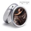 Horse Saddle with A Cowboy Hat Wild Round Metal Pill Box, 3 Compartments Portable Pill Case Mini Medication Organizer Travel Medication Holder to Hold Vitamins, Medication, Fish Oil view 2
