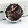 Horse Saddle with A Cowboy Hat Wild Round Metal Pill Box, 3 Compartments Portable Pill Case Mini Medication Organizer Travel Medication Holder to Hold Vitamins, Medication, Fish Oil view 4