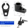 Gdnecad Offset Oxygen Sensor Socket, 3/8-Inch Drive by 7/8-Inch 22mm Side Wire Gate Accesses Sensor, Universal 6-Point O2 Sensor Tool Protect Wire from Damage for Most Cars view 2
