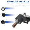 Gdnecad Offset Oxygen Sensor Socket, 3/8-Inch Drive by 7/8-Inch 22mm Side Wire Gate Accesses Sensor, Universal 6-Point O2 Sensor Tool Protect Wire from Damage for Most Cars view 3