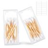 2 PCS Cotton Swab Holder for Travel, Small Portable Travel Cotton Swab Holder Clear Plastic Cottons Swabs Case Portable Holders with Dustproof Lid for Cottons Rounds, Swabs, Floss view 1