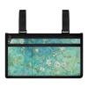 Viuacagoru Flower Marble Wheelchair Bag Portable Wheel Chair Accessories Adults Roomy Armrest Storage Pouch with Pocket Lightweight Side Bags for Rollator view 2