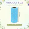DEFANEX Glitter Tulle Ribbon (6 Inch x 25 Yards) - Star Moon Pattern Wide Mesh Ribbon Sparkle Fabric Tulle Rolls, for DIY Tutu Skirt Bow Wedding Decor Gift Wrapping, Light Blue view 2