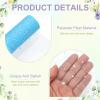DEFANEX Glitter Tulle Ribbon (6 Inch x 25 Yards) - Star Moon Pattern Wide Mesh Ribbon Sparkle Fabric Tulle Rolls, for DIY Tutu Skirt Bow Wedding Decor Gift Wrapping, Light Blue view 3