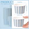 Zopeal 50 Count Blue Striped Ice Cream Cups Disposable 9 oz Ice Cream Bowls Paper Race Car Birthday Party Supplies Snack Cups Sundae Picnic Dessert Yogurt Bowls for Food view 4
