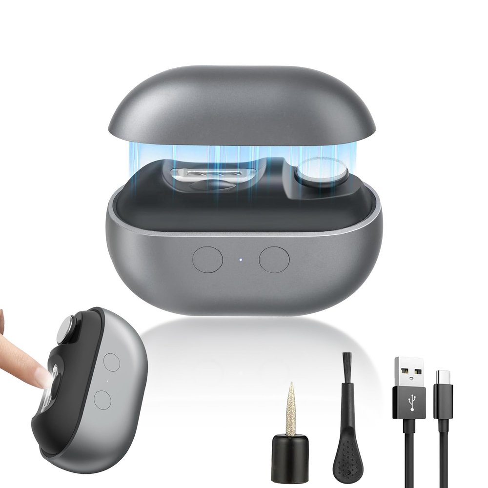 2026 Upgraded 3-in-1 Electric Nail Clipper with LED Light, Automatic Nail Trimmer Cutter, Trim Grind Polish, USB-C Rechargeable, Two-Speed Control for Seniors, Adults, Kids